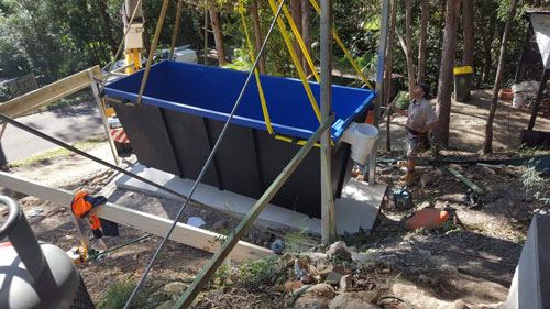 Installing a skip pool on the sunshine coast